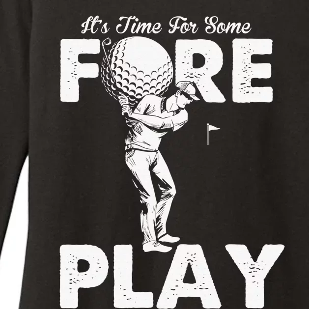 It's Time for Some Foreplay Funny Golf Sexual Innuendo Womens CVC Long Sleeve Shirt