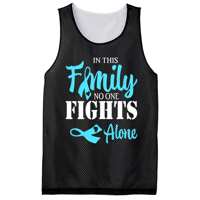 In This Family No One Fights Alone Diabetes Awareness Mesh Reversible Basketball Jersey Tank