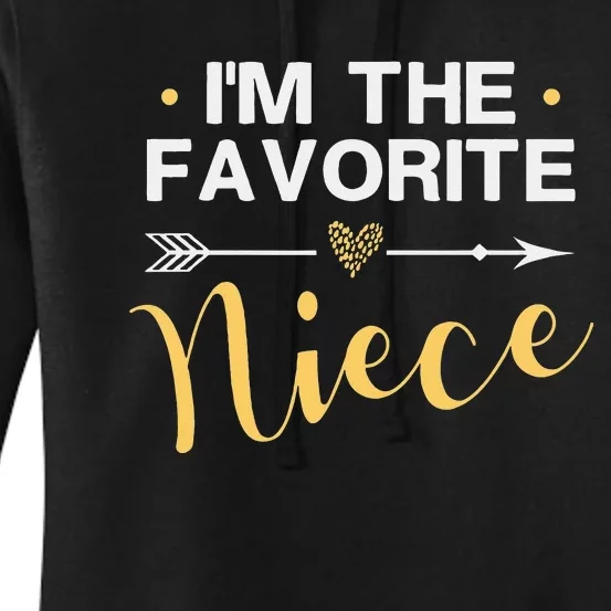 I'm the Favorite Niece Funny Niece Saying Colored Heart Women's Pullover Hoodie