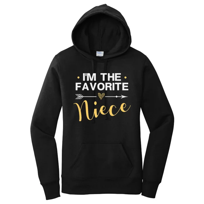 I'm the Favorite Niece Funny Niece Saying Colored Heart Women's Pullover Hoodie