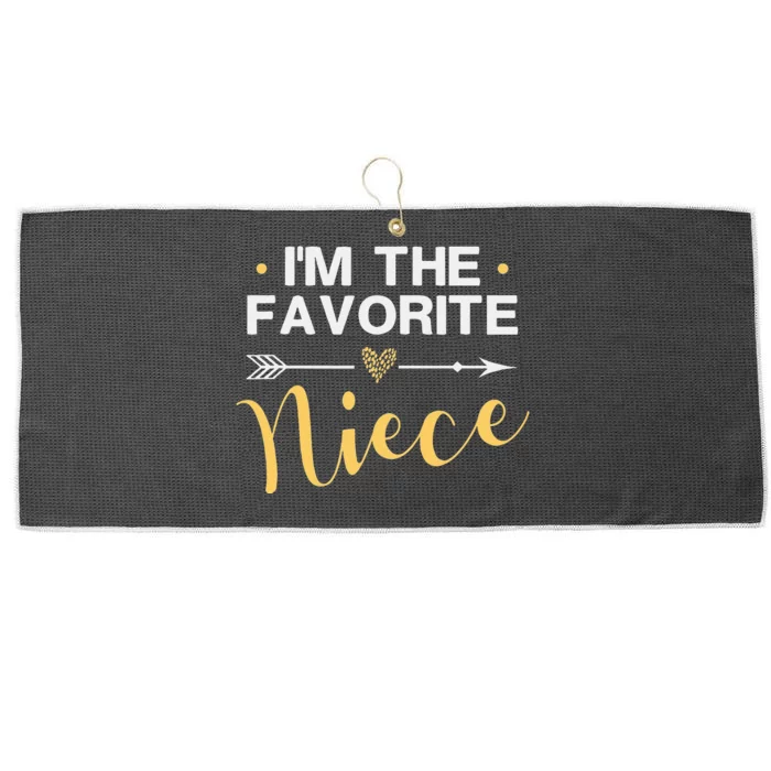 I'm the Favorite Niece Funny Niece Saying Colored Heart Large Microfiber Waffle Golf Towel