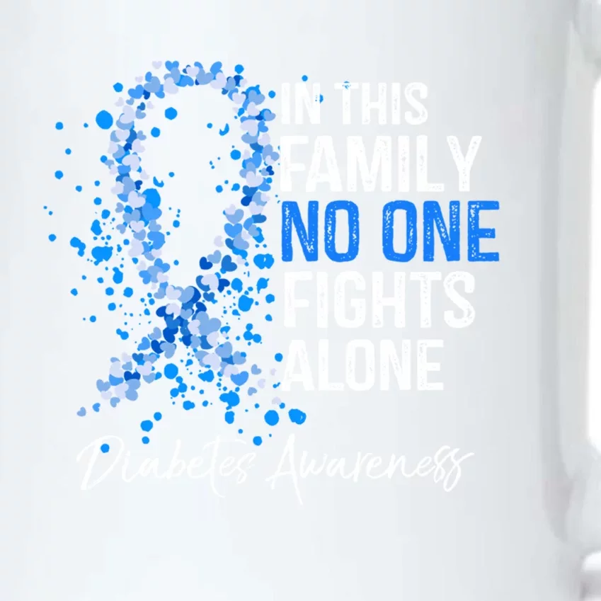 In This Family No One Fights Alone Gift Diabetes Awareness Gift Black Color Changing Mug