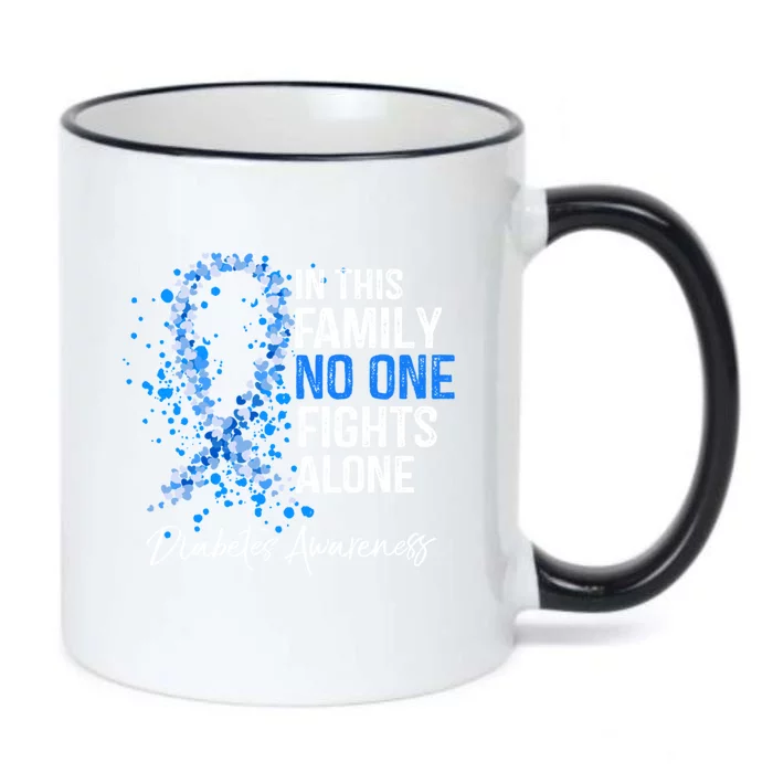 In This Family No One Fights Alone Gift Diabetes Awareness Gift Black Color Changing Mug