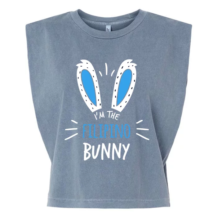 I'm The Filipino Bunny Ears Philippines Easter Sunday Gift Garment-Dyed Women's Muscle Tee