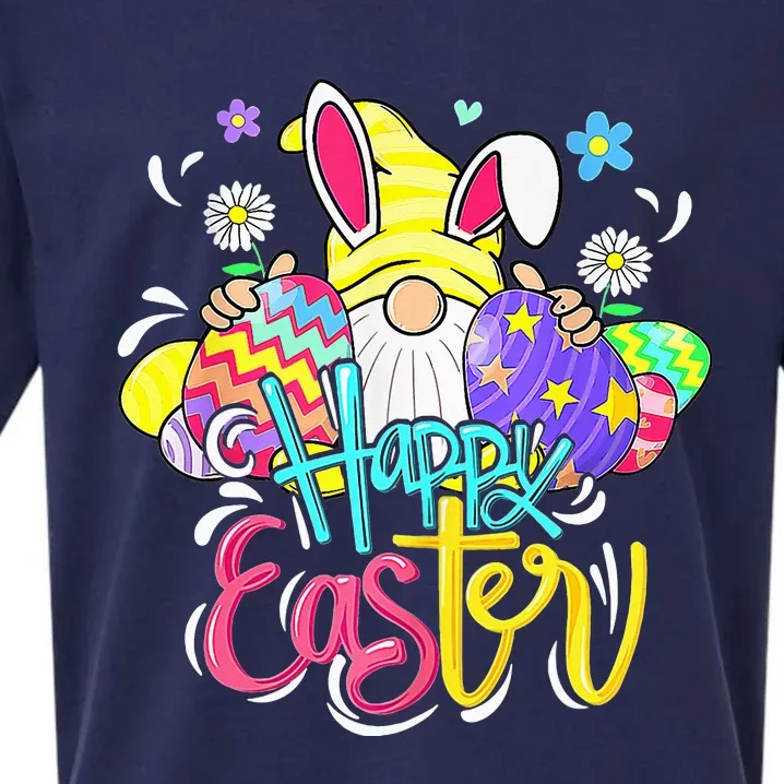 It's Time For Bunny Gnome Rabbit Hunting Happy Easter Day Sueded Cloud Jersey T-Shirt