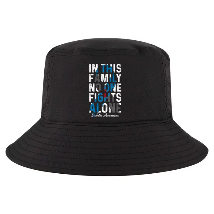 In This Family No One Fight Alone Diabetes Awareness Cool Comfort Performance Bucket Hat