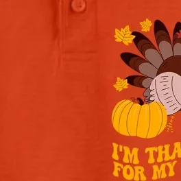 IM Thankful For My Family Thanksgiving Turkey Pilgrim Fall Gift Dry Zone Grid Performance Polo