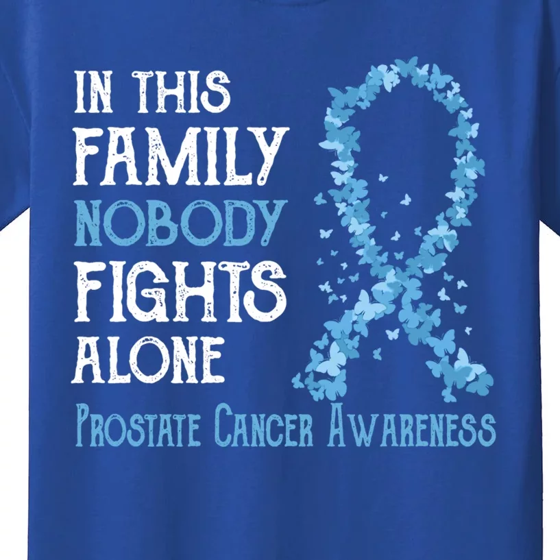 In This Family Nobody Fights Alone Prostate Cancer Gift Kids T-Shirt