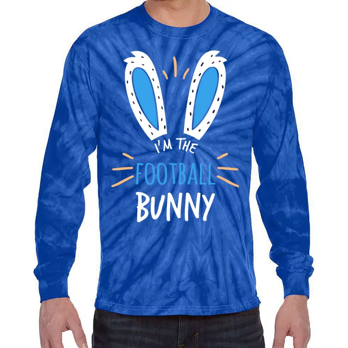 I'm The Football Bunny Ears Sports Easter Sunday Gift Tie-Dye Long Sleeve Shirt