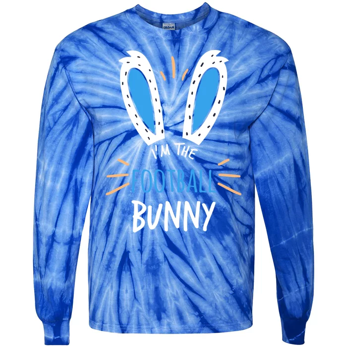 I'm The Football Bunny Ears Sports Easter Sunday Gift Tie-Dye Long Sleeve Shirt