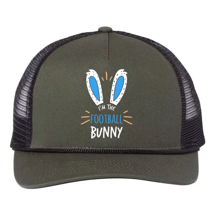 I'm The Football Bunny Ears Sports Easter Sunday Gift Retro Rope Trucker Hat Cap