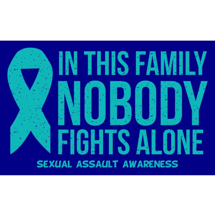 In This Family Nobody Fights Alone Sexual Assault Awareness Gift Bumper Sticker