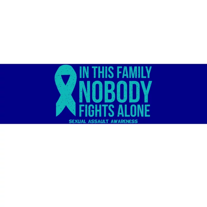 In This Family Nobody Fights Alone Sexual Assault Awareness Gift Bumper Sticker