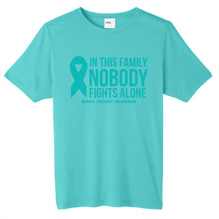 In This Family Nobody Fights Alone Sexual Assault Awareness Gift ChromaSoft Performance T-Shirt