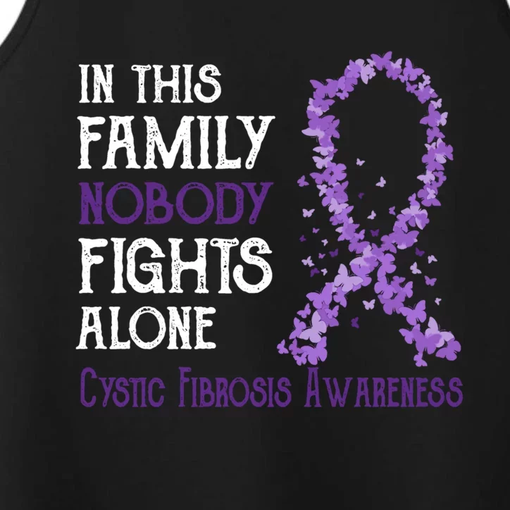 In This Family Nobody Fights Alone Cystic Fibrosis Cool Gift Performance Tank