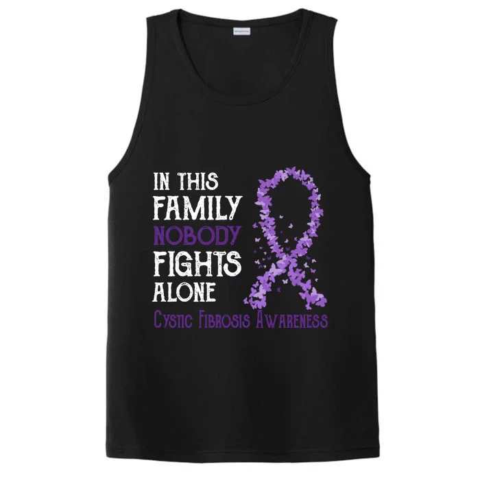 In This Family Nobody Fights Alone Cystic Fibrosis Cool Gift Performance Tank