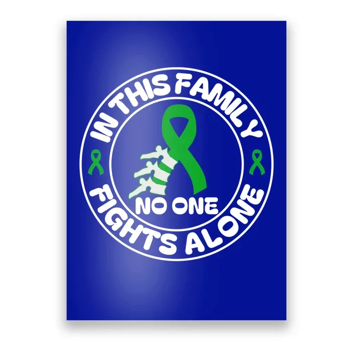 In This Family Noone Fight Alone Scoliosis Awareness Month Gift Poster