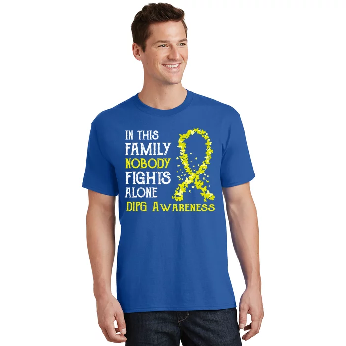 In This Family Nobody Fights Alone Dipg Gift T-Shirt