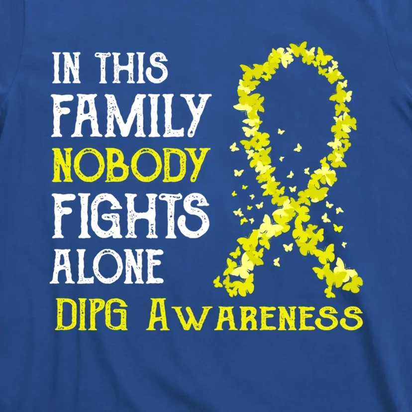 In This Family Nobody Fights Alone Dipg Gift T-Shirt