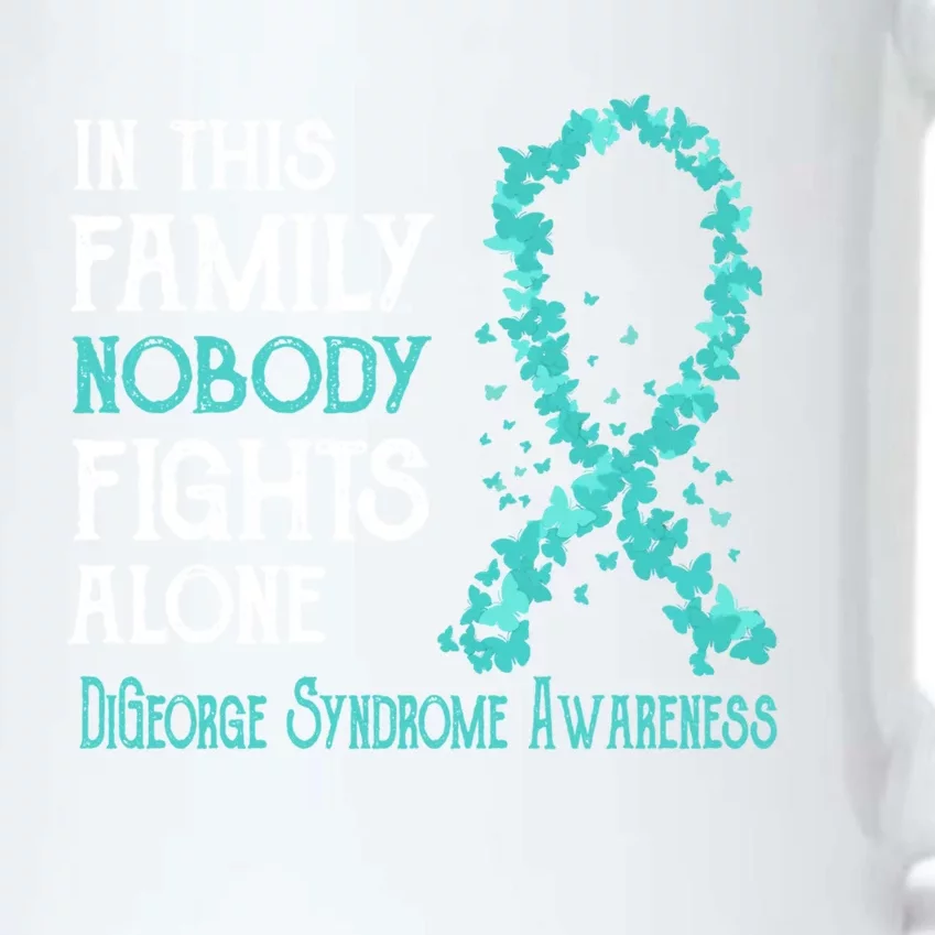 In This Family Nobody Fights Alone Digeorge Syndrome Gift Black Color Changing Mug