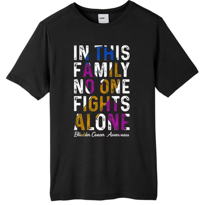 In This Family No One Fight Alone Bladder Cancer Awareness ChromaSoft Performance T-Shirt