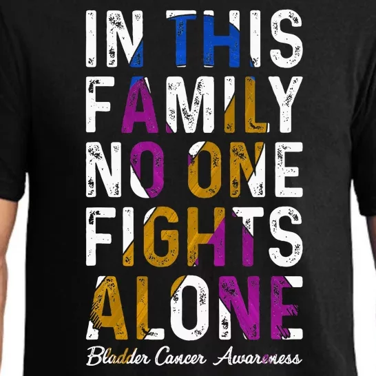 In This Family No One Fight Alone Bladder Cancer Awareness Pajama Set