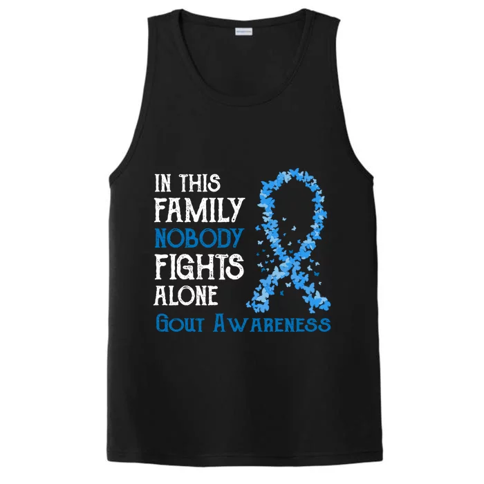 In This Family Nobody Fights Alone Gout Gift Performance Tank