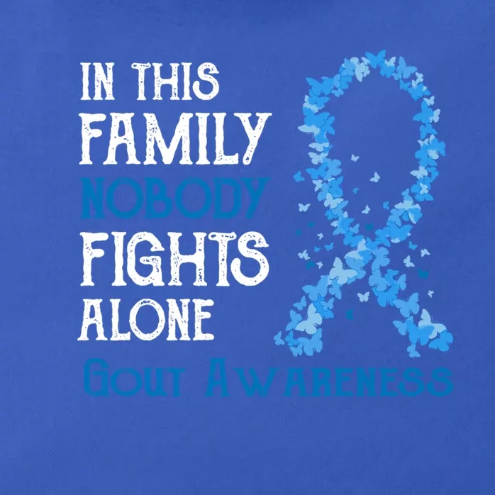 In This Family Nobody Fights Alone Gout Gift Zip Tote Bag