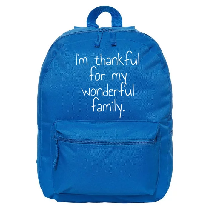 IM Thankful For My Wonderful Family Gift 16 in Basic Backpack