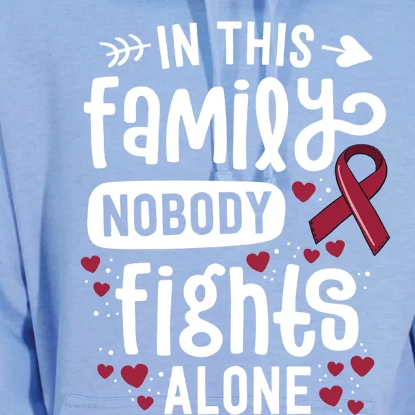 In This Family Nobody Fights Alone Hegioma Awareness Gift Unisex Surf Hoodie