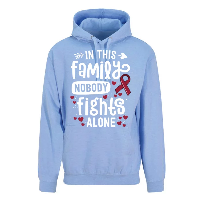 In This Family Nobody Fights Alone Hegioma Awareness Gift Unisex Surf Hoodie