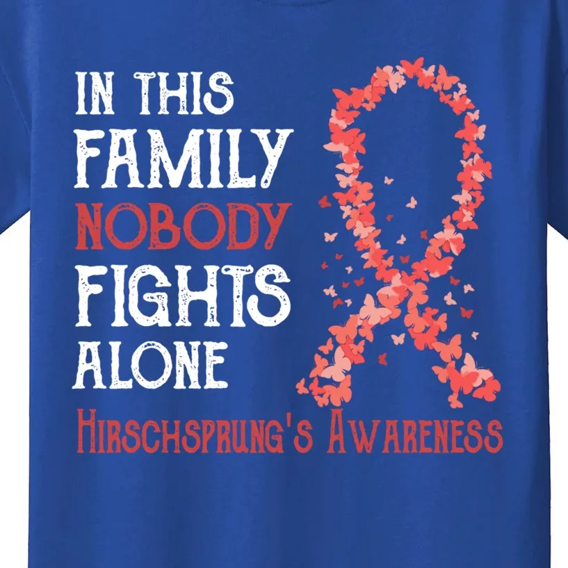 In This Family Nobody Fights Alone Hirschsprungs Disease Gift Kids T-Shirt