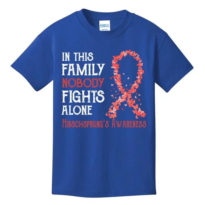 In This Family Nobody Fights Alone Hirschsprungs Disease Gift Kids T-Shirt