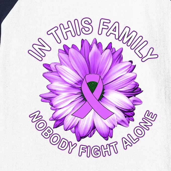 In This Family Nobody Fights Alone Hodgkins Lymphoma Gift Baseball Sleeve Shirt