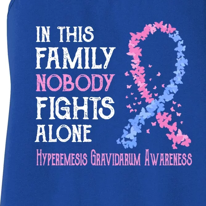 In This Family Nobody Fights Alone Hyperemesis Gravidarum Gift Women's Racerback Tank