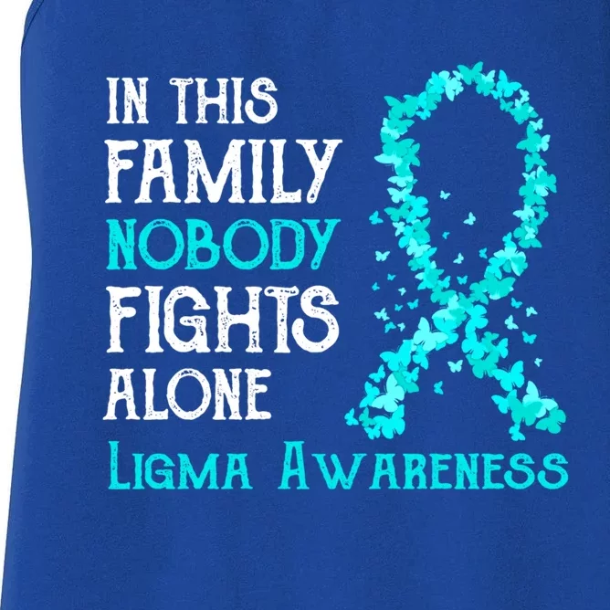 In This Family Nobody Fights Alone Ligma Gift Women's Racerback Tank