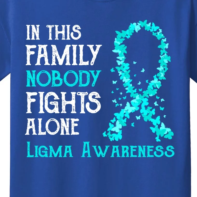 In This Family Nobody Fights Alone Ligma Gift Kids T-Shirt