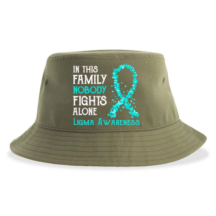 In This Family Nobody Fights Alone Ligma Gift Sustainable Bucket Hat