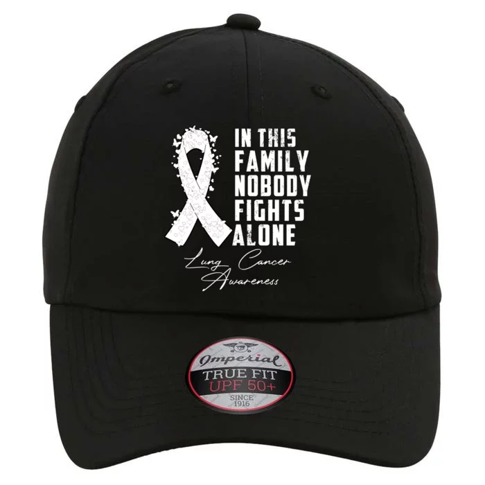 In This Family Nobody Fights Alone Lung Cancer Gift The Original Performance Cap