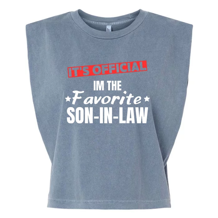 Im The Favorite Son In Law Funny Garment-Dyed Women's Muscle Tee