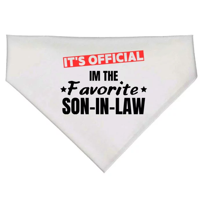 Im The Favorite Son In Law Funny USA-Made Doggie Bandana