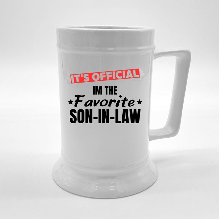 Im The Favorite Son In Law Funny Front & Back Beer Stein