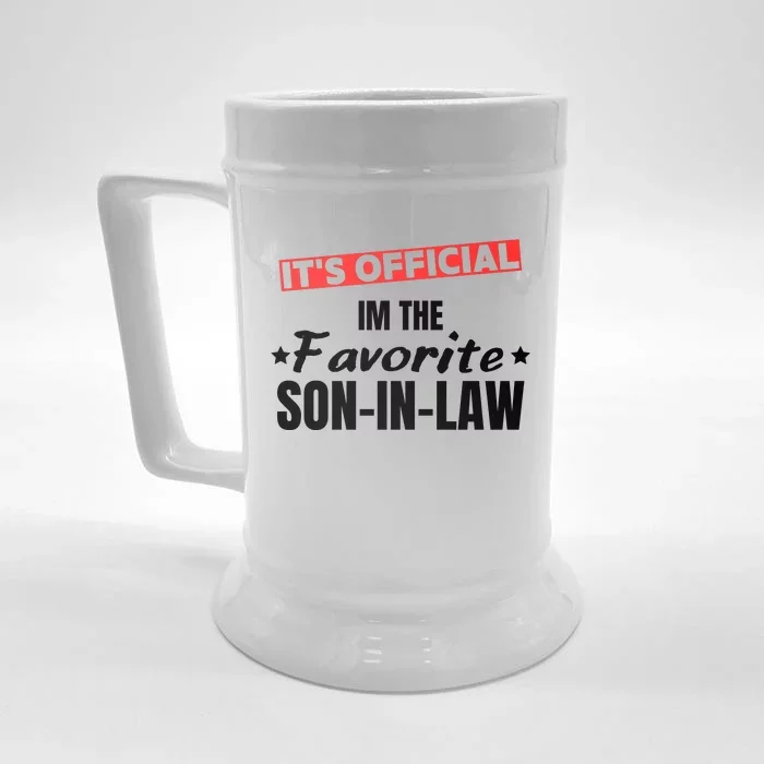 Im The Favorite Son In Law Funny Front & Back Beer Stein