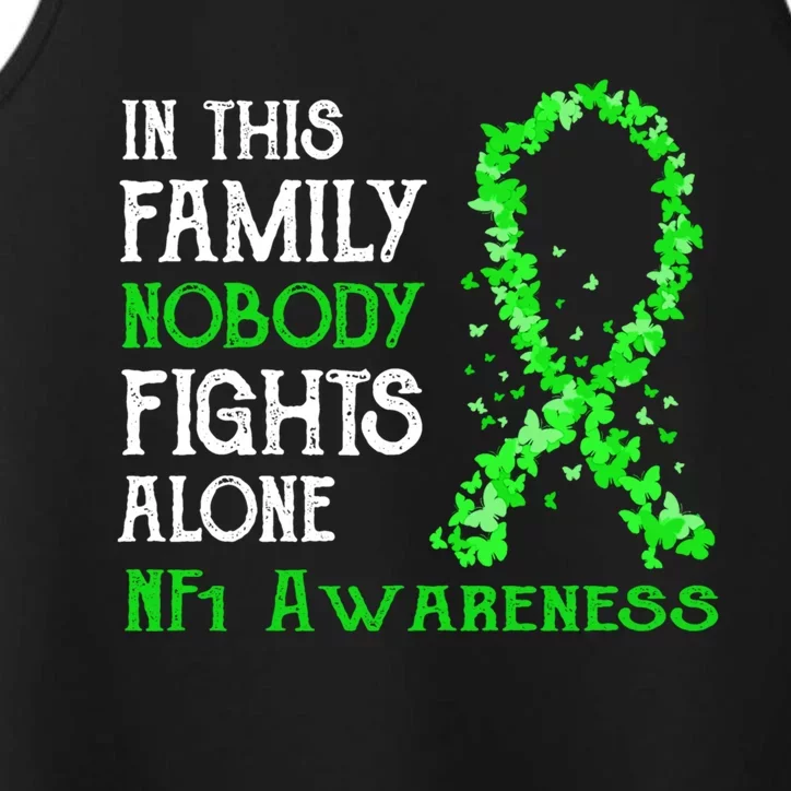 In This Family Nobody Fights Alone Nf1 Gift Performance Tank