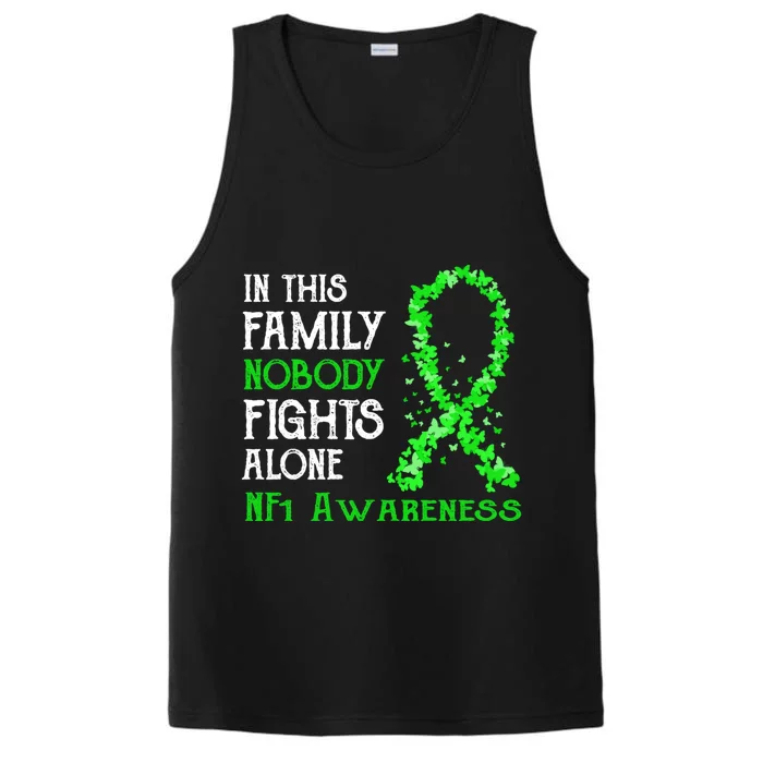 In This Family Nobody Fights Alone Nf1 Gift Performance Tank