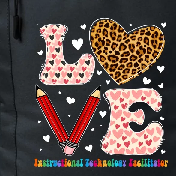 Instructional Technology Facilitator Leopard Valentines Day Meaningful Gift Daily Commute Backpack