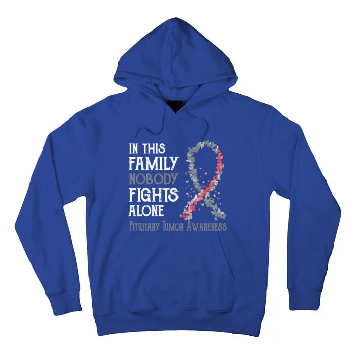 In This Family Nobody Fights Alone Pituitary Tumor Gift Tall Hoodie