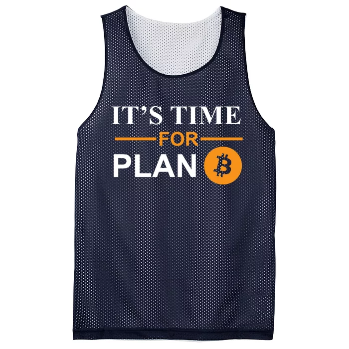 It's Time For Plan B Bitcoin Mesh Reversible Basketball Jersey Tank