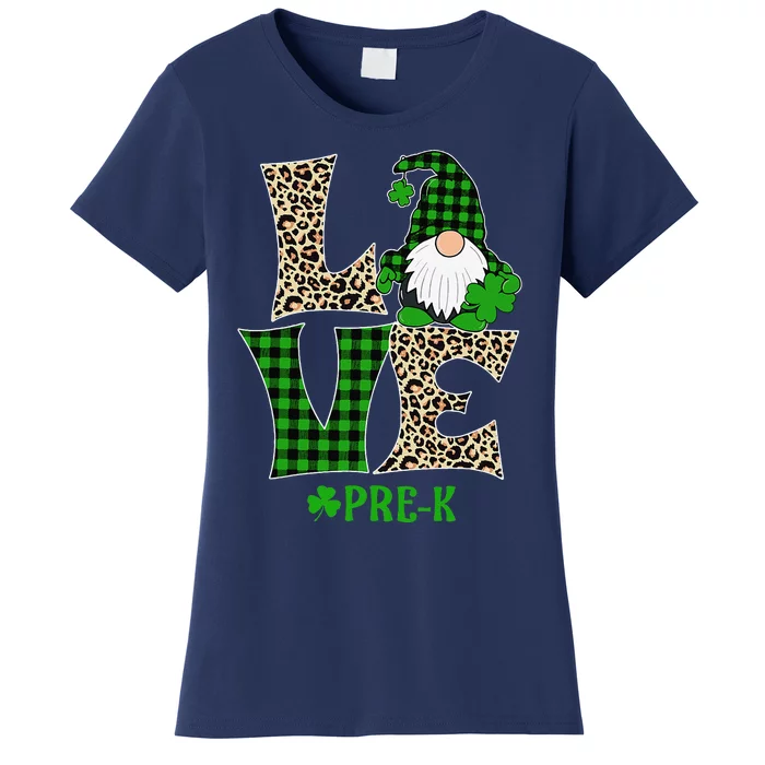 Irish Teacher Funny St Patricks Day Love Prek Teacher Women's T-Shirt