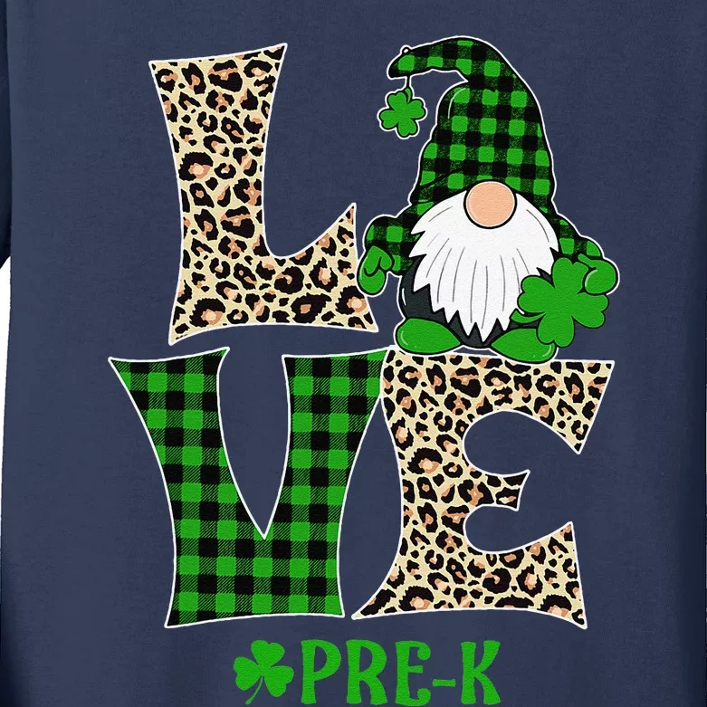 Irish Teacher Funny St Patricks Day Love Prek Teacher Kids Long Sleeve Shirt